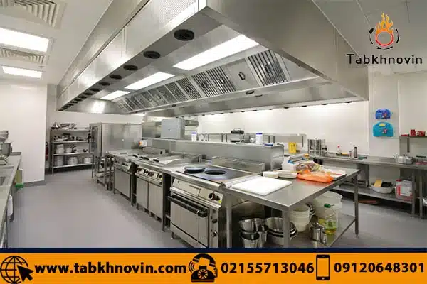 طراحی آشپزخانه صنعتی طبخ نوین