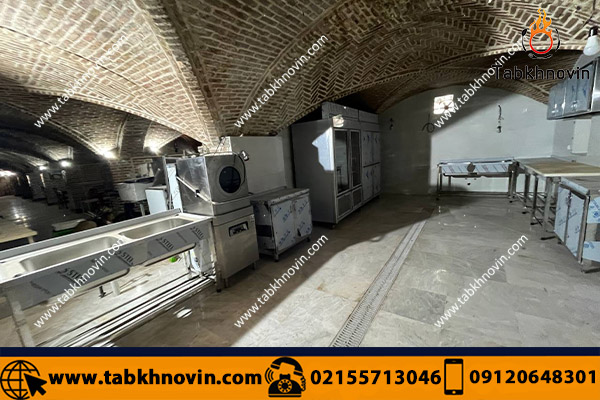 چیدمان استاندارد آشپزخانه صنعتی